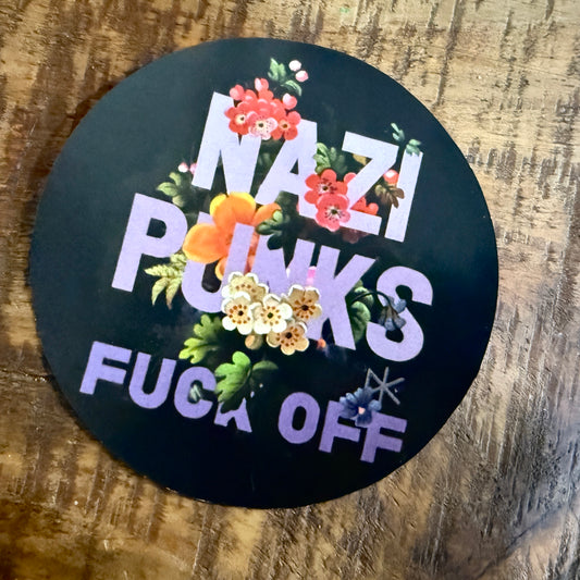 Nazi Punks Fuck Off (sticker) Inspired by Dead Kennedys