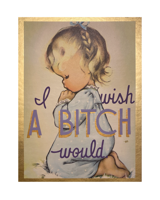 I Wish A Bitch Would